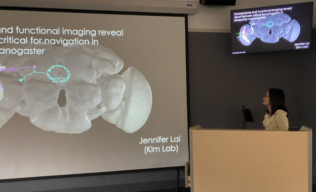 Jennifer at the podium